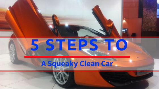 Exotic Car Background With Text 5 Steps To A Squeaky Clean Car
