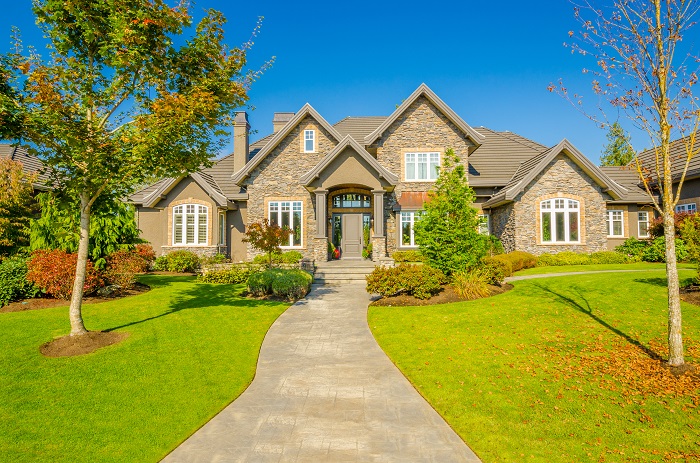 home with tree