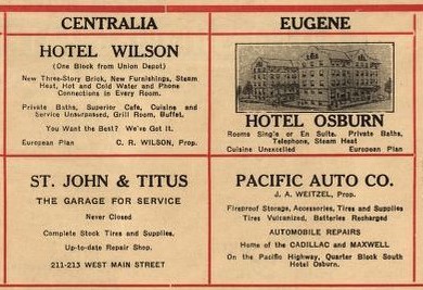 Centralia Eugene section in Motor Car Guide 1915