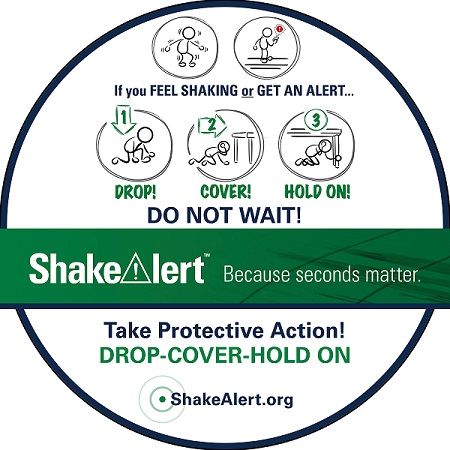 ShakeAlert Drop Cover Hold On